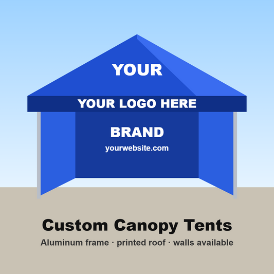 Custom printed canopy tent with walls