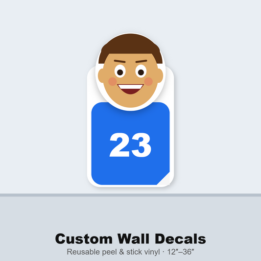 Custom cutout wall decal on a wall